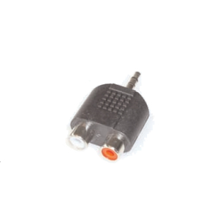 e+p GS 17 kabel kønsskifter 3.5mm 2 x RCA Sort