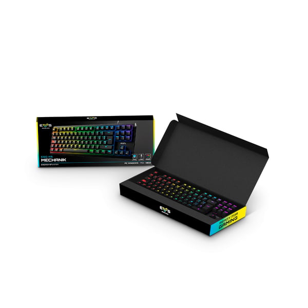 Miniatyrbillede 6 af 6: Energy Sistem ESG K6 Mechanik tastatur Spil USB QWERTY Spansk Sort