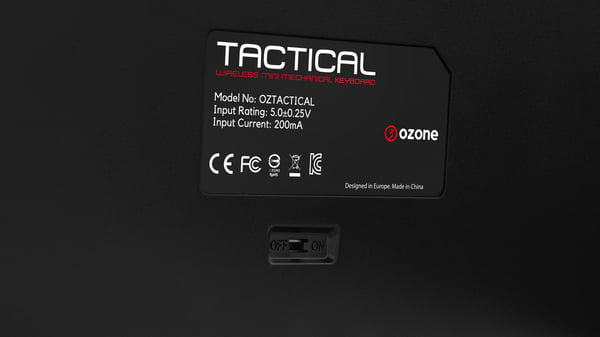 Pikkukuva 7 / 14: Ozone Tactical näppäimistö Pelaaminen USB + Bluetooth Musta