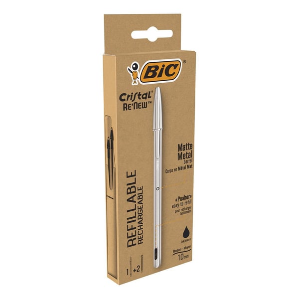 BIC Cristal Renew Sort Kuglepen 1 stk