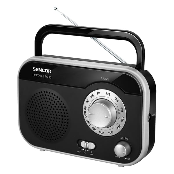 Miniatyrbillede 1 af 2: Sencor SRD 210 BS radio Personligt Analog Sort, Grå, Metallic