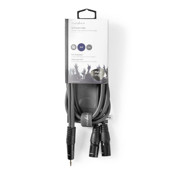 Miniatyrbillede 3 af 3: Nedis COTH15310GY15 lydkabel 1,5 m 2 x XLR (3-pin) Grå