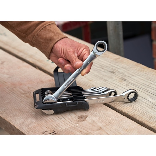 Stanley FATMAX FMMT82848-0 räikkäväännin Kromivanadiini-teräs 8,10,12,13,14,17 mm 72 kpl Ruostumaton teräs