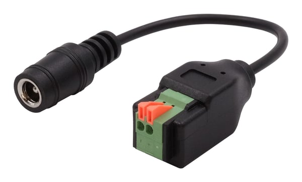 Miniatyrbillede 1 af 2: EXSYS EX-49141 el-ledning Sort 0,15 m 5.5 x 2.1 mm 2-polet terminalblok
