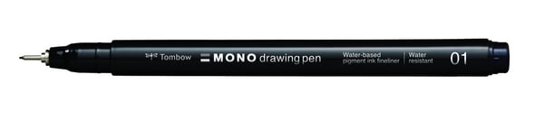 Miniatyrbillede 1 af 4: Tombow WS-EFL-H-01 fineliner Fin Sort 1 stk
