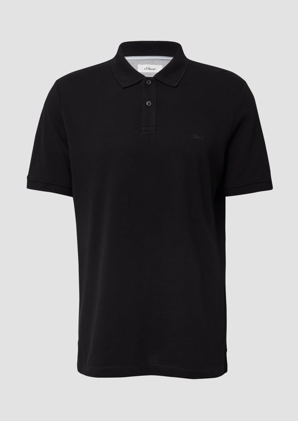 s.Oliver 2138262.9999.XL skjorta och topp Pikétröja Krage Kortärmad Bomull, Elastan
