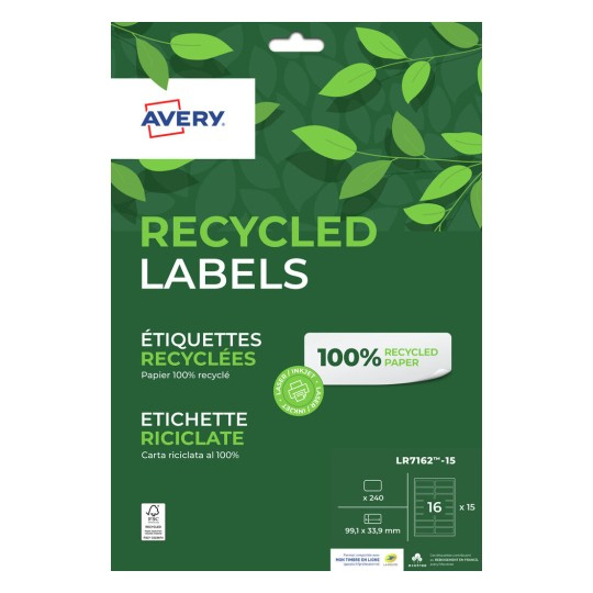Avery LR7162-15 printpapir A4 (210x297 mm) 15 ark Hvid