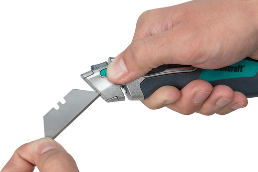 wolfcraft GmbH 4106000 hobbykniv Blå, Grå, Metallic Barberblad kniv