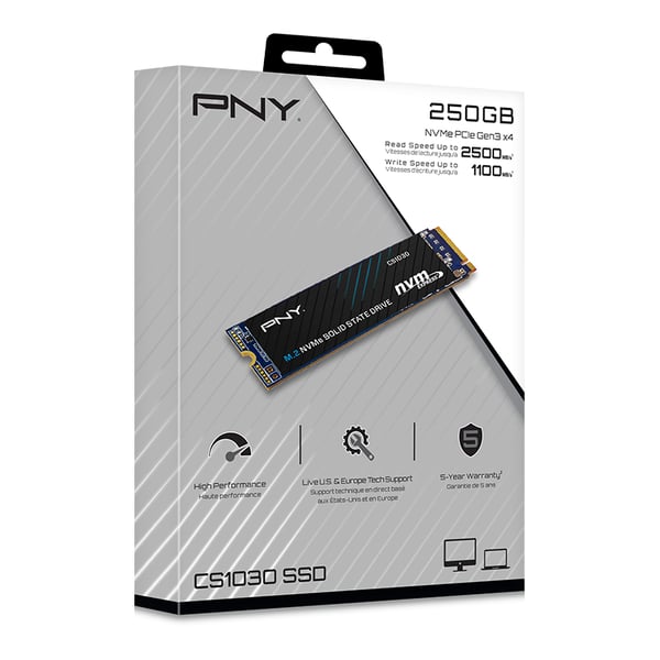 PNY CS1030 - SSD - 250 GB - intern - M.2 2280 - PCIe 3.0 x4 (NVMe)