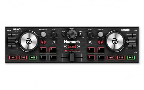 Miniatyrbillede 1 af 6: Numark DJ2GO2 Touch 2 kanaler Sort
