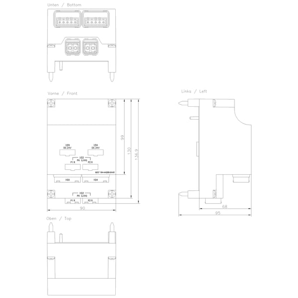 Miniatyrbillede 2 af 3: Siemens 6ES7194-4AG00-0AA0 fieldbus modul