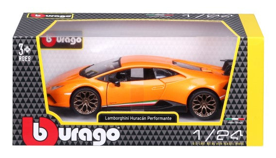 BBURAGO Lamborghini Huracan Performante 1:24 Sportsbil model Formonterede