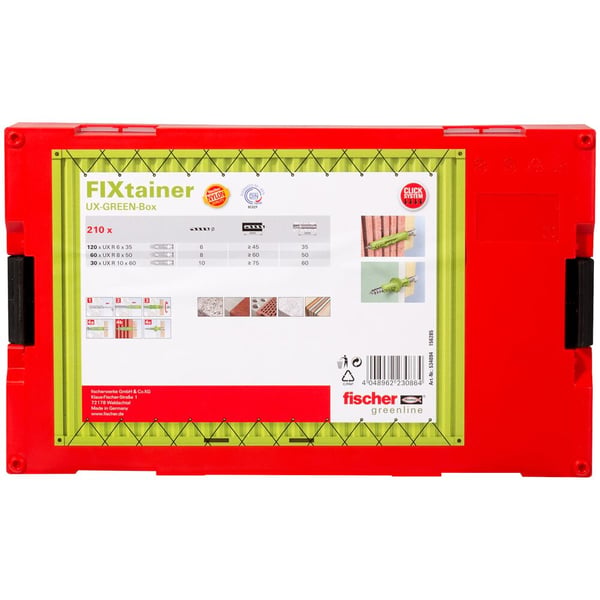 Fischer 534094 skrueanker og vægudtag 210 stk Vægstik