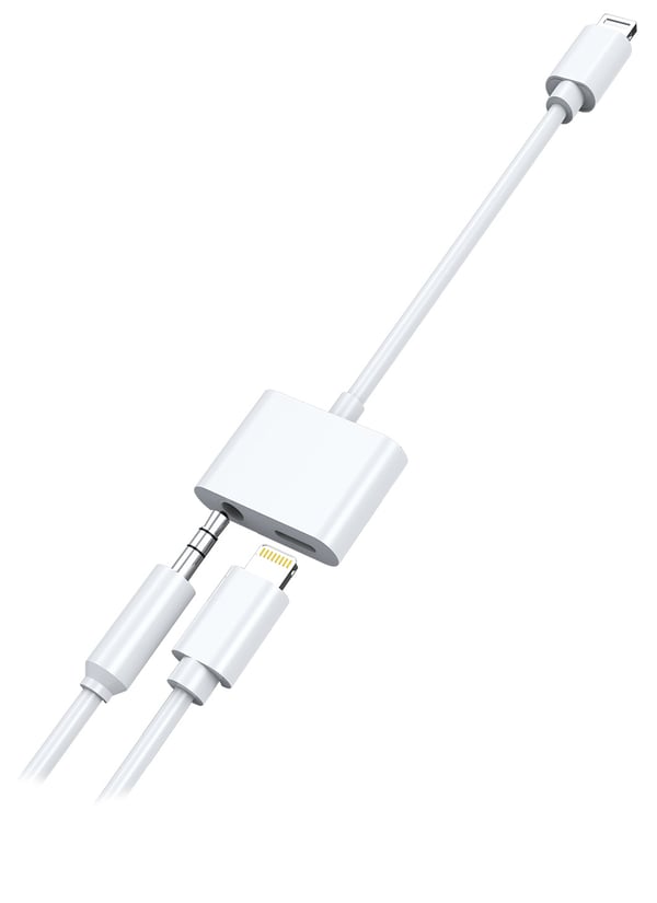 2GO 797239 Lightning kabel 0,1 m Hvid