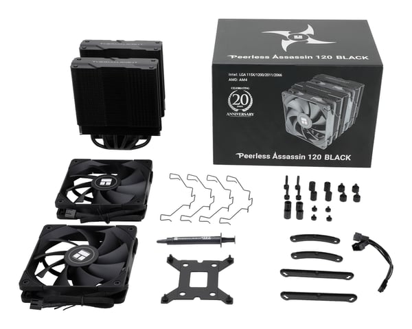Pikkukuva 3 / 9: Thermalright Peerless Assassin 120 Suoritin Ilmanjäähdytin 12 cm Musta 1 kpl