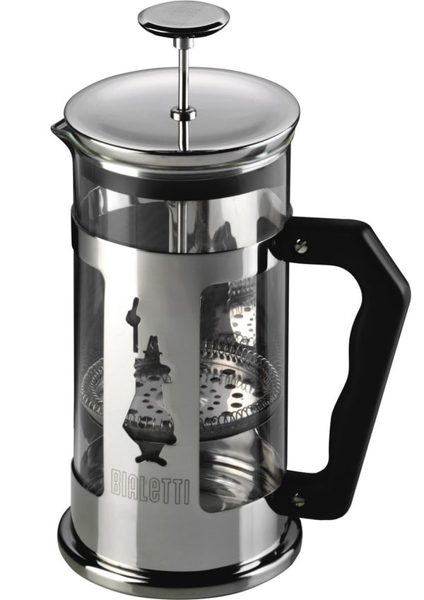 Bialetti 0003160 manuel kaffemaskine Fransk pressesæt 0,35 L Sort, Rustfrit stål