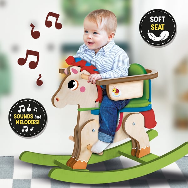 Pikkukuva 3 / 4: Lisciani Montessori Wood My Baby Pony Päällä istuttava eläin