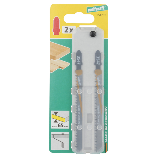 wolfcraft GmbH 3547000 kuviosahan, lehtisahan & puukkosahan terä Kuviosahanterä Runsashiilinen teräs (HCS) 2 kpl