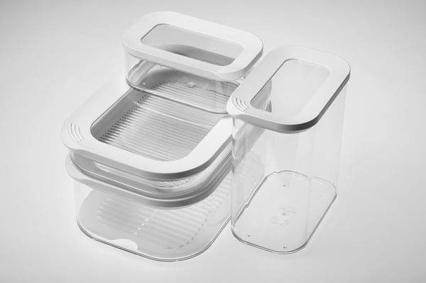 Rosti Mepal 106937030600 enhed til madopbevaring Rektangulær Kasse 0,55 L Transparent, Hvid 1 stk