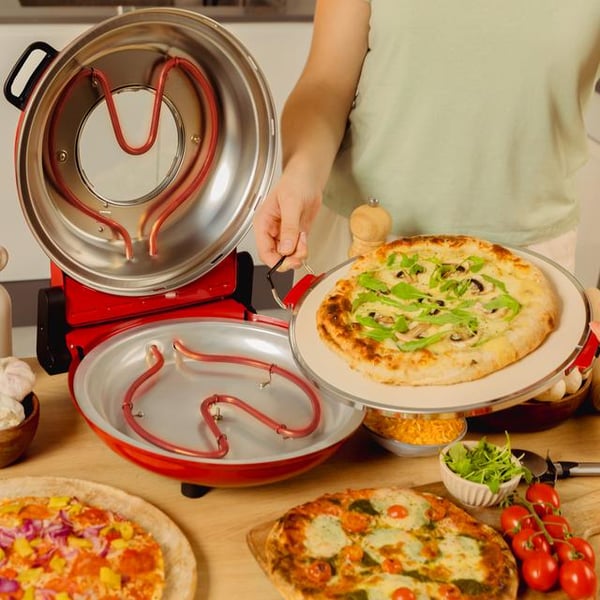Pikkukuva 6 / 13: Cecotec Fun Pizza&Co Mamma Mía Window pitsan valmistaja & uuni 1 pitsa(a) 1200 W Punainen