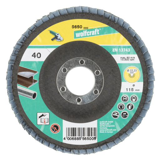 wolfcraft GmbH 5651000 tilbehør vinkelsliber Klapskive