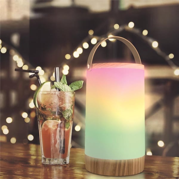 Miniatyrbillede 3 af 5: Avide ALPDL-RGB-PB-N bordlampe 1,8 W LED Hvid, Træ