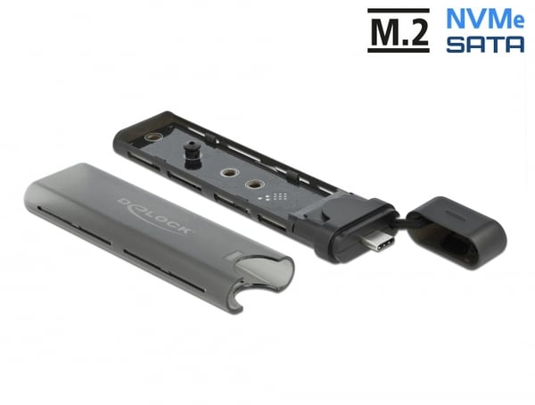 Miniatyrbillede 3 af 5: DeLOCK 42635 drevkabinet SSD kabinet Sort M.2