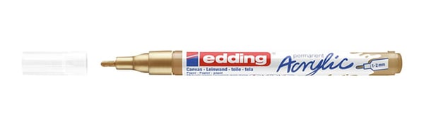Edding 5300 acrylic marker fine speedmarker Guld 1 stk
