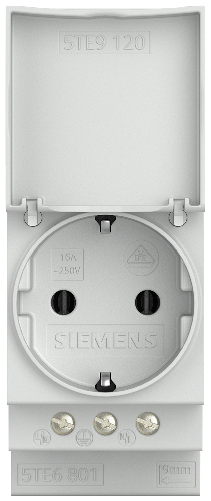 Siemens 5TE6801 stikkontakt Type F Grå