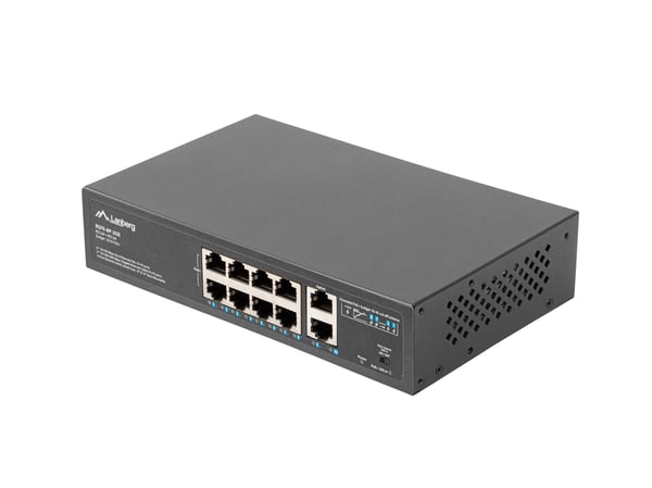 Miniatyrbillede 4 af 4: Lanberg RSFE-8P-2GE-120 netværksswitch Ikke administreret Gigabit Ethernet (10/100/1000) Strøm over Ethernet (PoE) 1U Sort