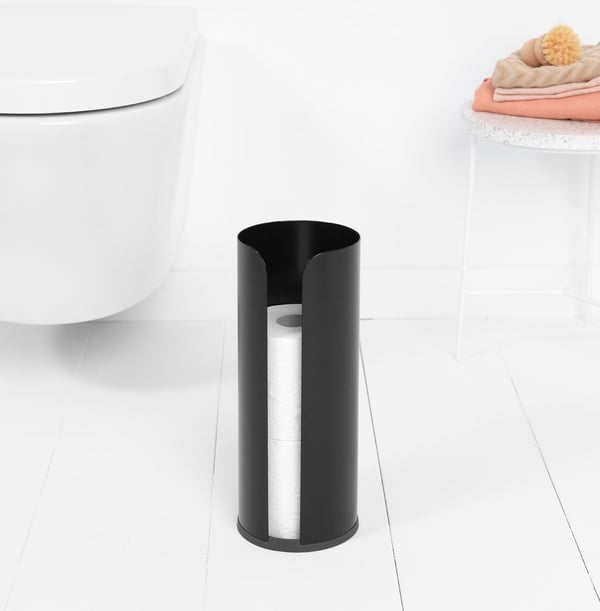 Brabantia 280504 WC-paperiteline Lattialla seisova Musta