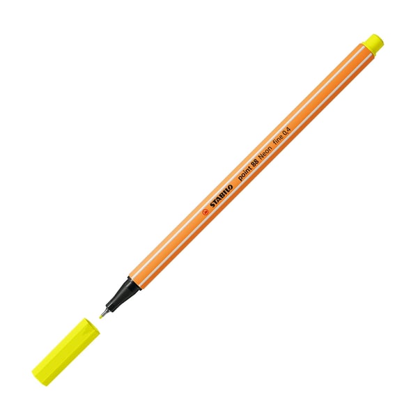 Miniatyrbillede 4 af 8: STABILO point 88 fineliner Gul 1 stk