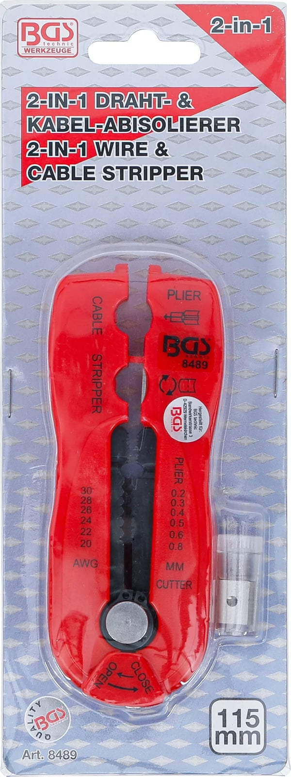 BGS technic Wire & Cable Stripper '2-IN-1'