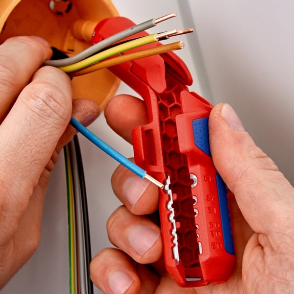 Knipex ErgoStrip kabelskalare Blå, Röd