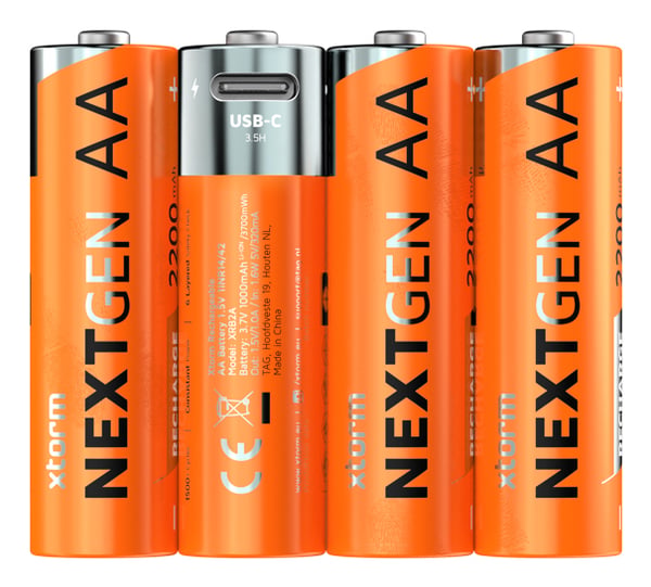 Miniatyrbillede 1 af 5: Xtorm XNG2AB4 husholdningsbatteri Genopladeligt batteri AA