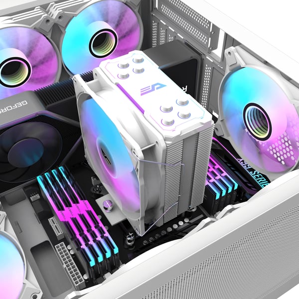Miniatyrbild 6 av 8: darkFlash Z4 Pro Mist Processor Luftkylare 12 cm Vit 1 styck