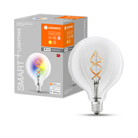 LEDVANCE SMART+ WiFi Filament Globe RGBW Smart pære Wi-Fi 4,5 W