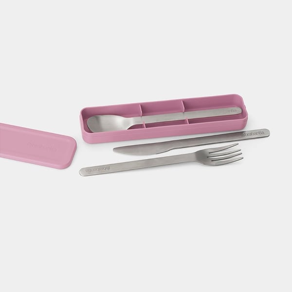 Brabantia 241925 aterinsarja 3 kpl Vaaleanpunainen, Terästä