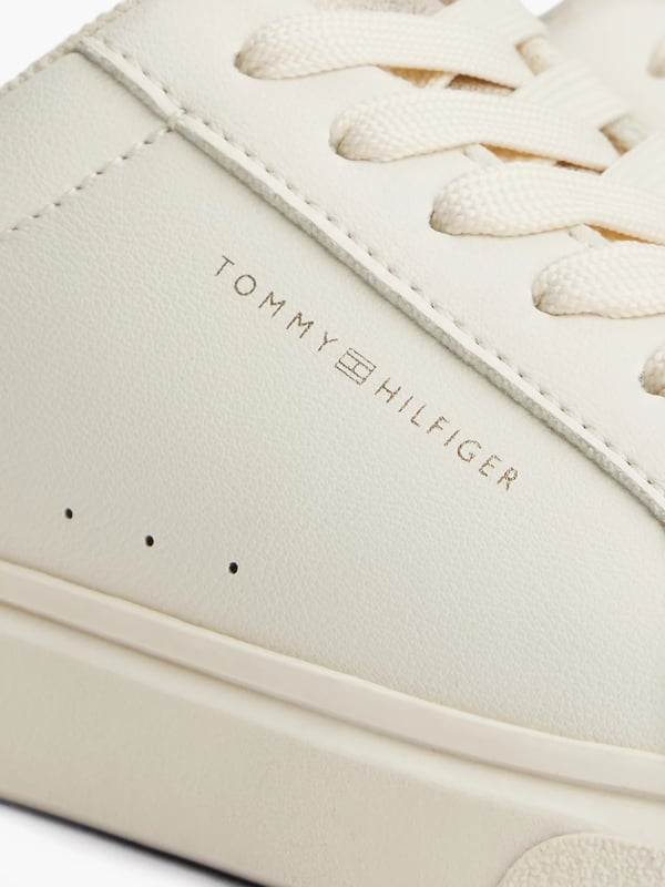 Miniatyrbillede 6 af 7: Tommy Hilfiger Leopard Print Heel Metallic Trainers Beige