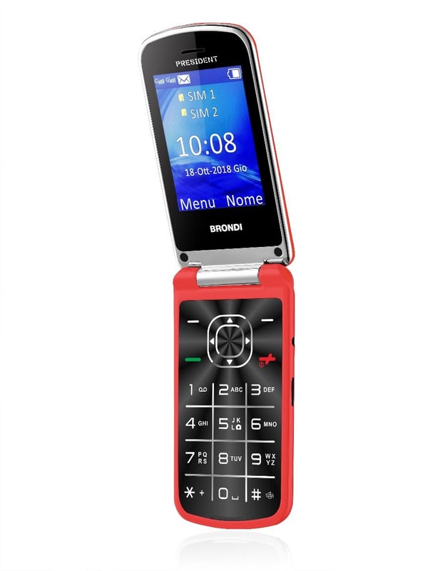 Brondi President 7,62 cm (3") 130 g Punainen Ominaisuuspuhelin