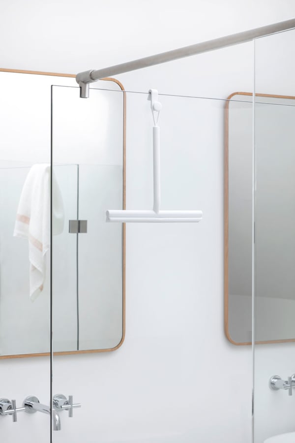 Brabantia 280184 badskraber Dobbeltbladet skraber til brusebad Hvid