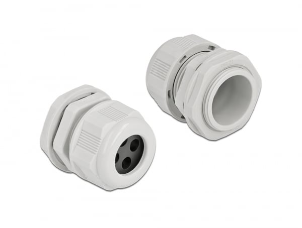 Miniatyrbillede 3 af 4: DeLOCK 60382 kabelforskruning Grå Plast 2 stk