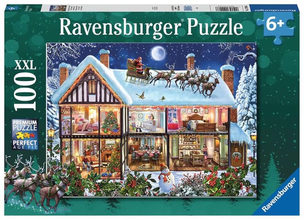Miniatyrbillede 1 af 2: Ravensburger 12996 puslespil 100 stk Jul