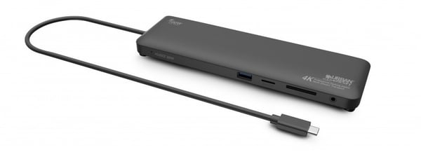 Urban Factory TCD45UF kannettavien tietokoneiden telakka ja porttitoistin Langallinen USB 3.2 Gen 1 (3.1 Gen 1) Type-C Musta