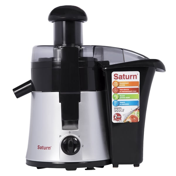Miniatyrbillede 1 af 4: Saturn ST-FP8052 citruspresser og juicemaskine Frugtpresser 350 W Sort, Sølv