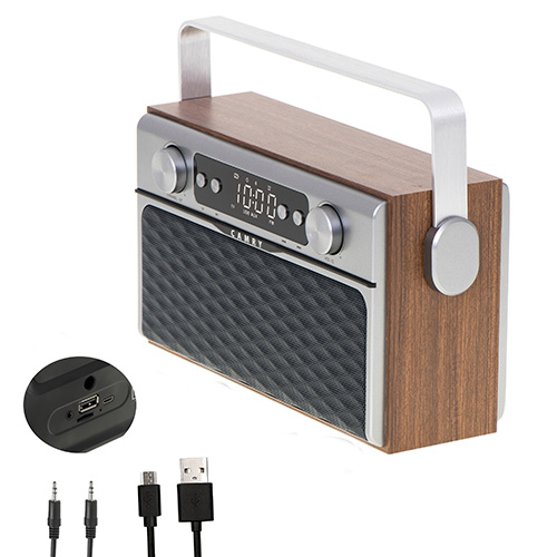 Camry Premium Radio CR 1183 Bærbar Digital Aluminium, Sort, Træ
