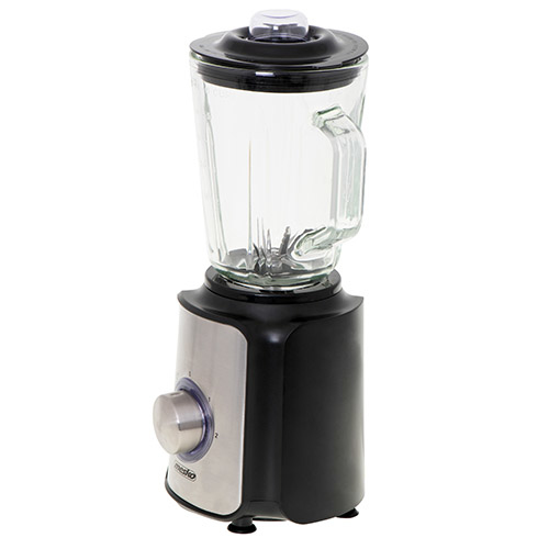 Mesko Home MS 4080 tehosekoitin 1,5 L Pöydällä pidettävä tehosekoitin 1200 W Mustikka, Terästä, Läpinäkyvä