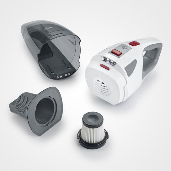 Severin HV 7146 stav støvsuger & elektrisk kost Batteri Tør&våd UltraFine 120 W Grå, Rød, Hvid 2,2 At