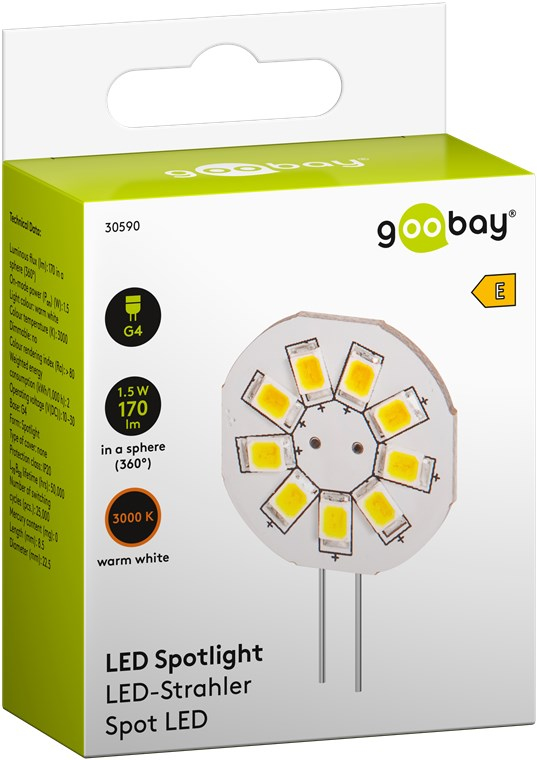 Miniatyrbillede 3 af 3: Goobay 30590 LED-lampe Varm hvid 3000 K 1,5 W G4 E