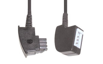 e+p T 25 telefonkabel 10 m Sort